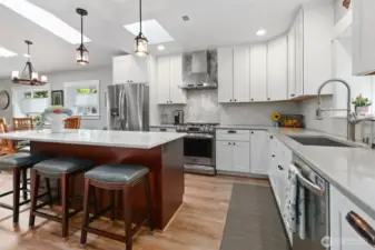 Tons of cabinet & counter space.