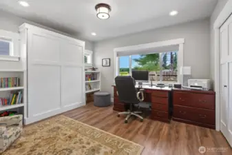 2nd bedroom or office comes complete with a Murphy bed that stays with the house.