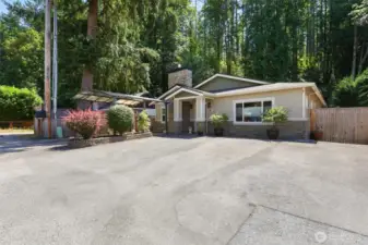 Huge driveway with possibility of adding a garage.  Plenty of space for guests to park.