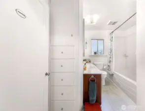 Full bathroom on the main level
