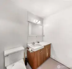 Half bathroom in the basement