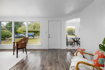 Looking towards the living room and dining room.