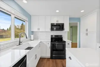 Classic subway tile backsplash