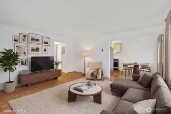 Virtually Staged living room
