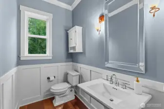 1/2 bath off kitchen