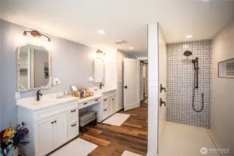 Ensuite with huge walk in shower