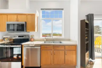 New Bosch dishwasher and a great view