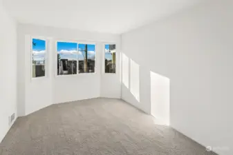 Lots of natural lighting in the master bedroom!