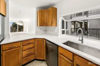 New extra deep  stainless steel sink with deluxe faucet! All fixtures have NEW angle stops throughout!