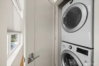Full size laundry closet.