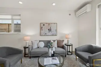 Living room section of the great room.