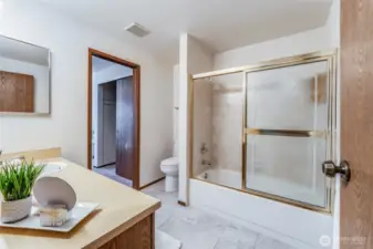 Another view of the primary bathroom.
