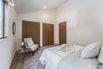 The second bedroom also has lots of closet space.
