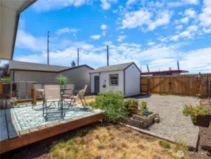 Fully fenced yard gives you both privacy and keeps your furry friends safe.