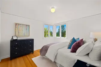 Second bedroom upstairs.  Don't miss the view in this room!