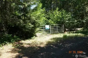 Gates on both sides of the road