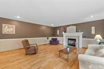 Gas fireplace on main level.