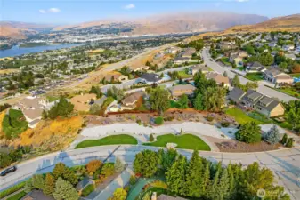 Community Park and views of the Enchantments and Columbia River.