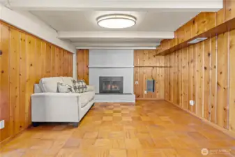 Cozy fireplace