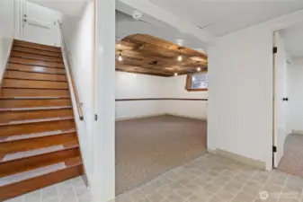 cozy downstairs makes for a great guest area or rent out for extra income