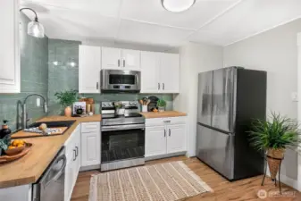 All new stainless steel appliance package.