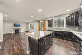 Another view of the kitchen and living room~