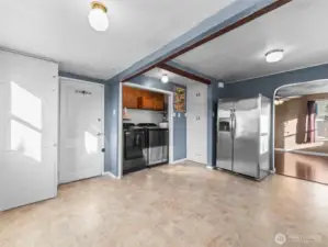 Huge kitchen off the livingroom