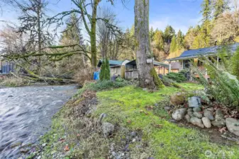 Relax to the soothing sounds of a salmon-bearing creek right in your own backyard.