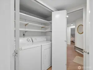 The in-unit laundry is very convenient.