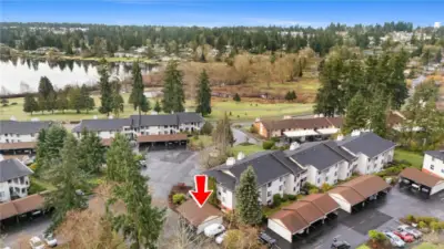 Covered parking spot.