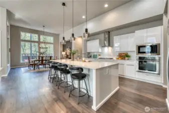 Amazing open concept kitchen allows seamless flow for entertaining.