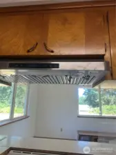 Newly installed new hood fan
