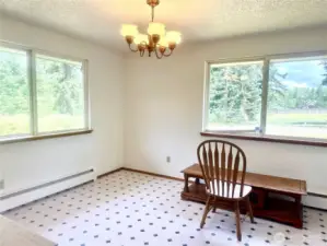 New fresh paint dining room