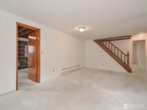 Downstair to the spacious basement