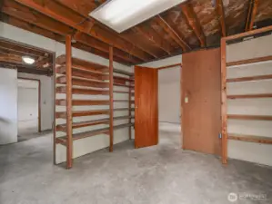 Built in shelves for storage