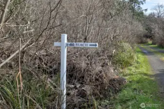 Sign to the beach access