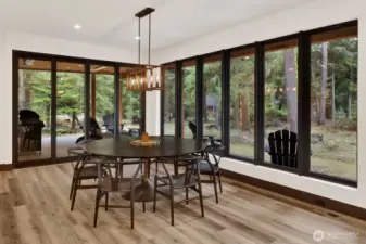 Dining room to patio.