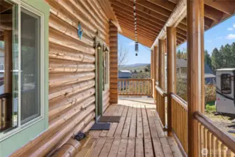 Covered wraparound porch to take in the moments, no matter the weather conditions.