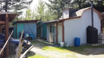 Cabin has 3/4 bath and kitchenette