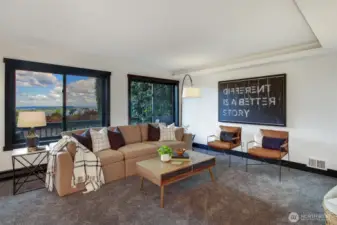 Family room on lower level