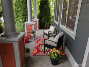 Inviting covered front porch-A perfect place to unwind.