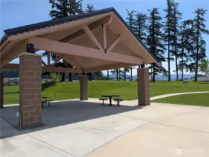 This community park pavilion offers a spacious, covered gathering area ideal for picnics, celebrations, or casual meetups.