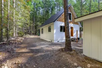 This area cleared for a wrap around, circular driveway.