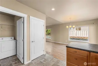 walk-in pantry and laundry off kitchen