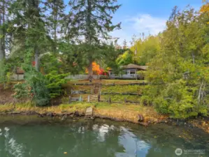 Enjoy 136 feet of low bank waterfront, and 1.07 acres of level, useable property.