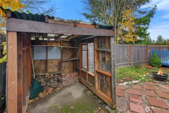 Garden shed in the yard