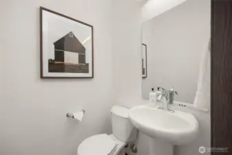 Powder room on the entry level.