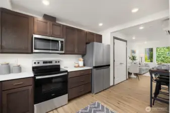 The heart of the home—perfect for morning coffee or late-night snacks.