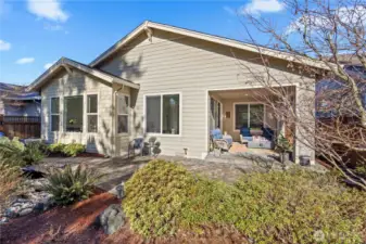 A view to the back of the home