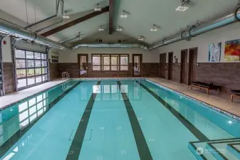 Enjoy a pool and hot tub for year round exercise
